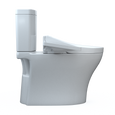 TOTO MW4463074CEMFGN#01 WASHLET+ Aquia IV Two-Piece Elongated Universal Height Dual Flush 1.28 and 0.9 GPF Toilet and WASHLET C2 Bidet Seat