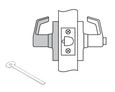 Corbin Russwin Corbin Russwin CL3520 Privacy Heavy-Duty Cylindrical Lever Lock COR-CL3520-NON-KEYED