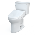 TOTO MW7863084CEFG.10#01 Drake Transitional WASHLET+ Two-Piece Elongated 1.28 GPF Universal Height TORNADO FLUSH Toilet with C5 Bidet Seat