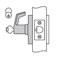 Corbin Russwin Corbin Russwin CL3581 Lever & Blank Plate Heavy-Duty Cylindrical Lever Lock COR-CL3581-KEYED