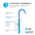 TOTO T24S32ET#CP Gooseneck ECOPOWER 0.35 GPM Touchless Bathroom Faucet with Thermostatic Mixing Valve 20 Second On-Demand Flow - T24S32ET