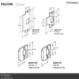 Falcon Falcon K581 - Storeroom Lock - Grade 1 Push-Turnbutton Keyed Cylindrical Lock FAL-K581-KEYED