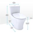 TOTO MS646234CEMFGN#01 Aquia IV One-Piece Elongated Dual Flush 1.28 and 0.9 GPF Universal Height WASHLET+ Ready Toilet with CEFIONTECT