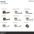 Falcon Falcon MA12 Single Dummy Mortise Lock Trim Lever and Rose FAL-MA12-Lever/Rose-NONKEYED