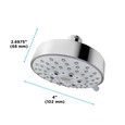 TOTO TBW01013U4#CP L Series 1.75 GPM Multifunction 4 inch Modern Round Showerhead - TBW01013U4