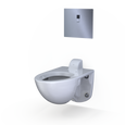 TOTO TET2UB#SS ECOPOWER Touchless 1.0 GPF High-Efficiency Concealed Toilet Flushometer Valve with 14 x 12 Inch Cover Plate Stainless Steel