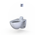 TOTO TET3LB31#SS ECOPOWER Touchless 1.28 GPF High-Efficiency Concealed Toilet Flushometer Valve for Back Spud with 4 x 4 Cover Plate Stainless Steel