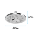 TOTO TBW01004U4#CP G Series 1.75 GPM Two Spray Function 8.5 inch Round Showerhead with COMFORT WAVE and WARM SPA - TBW01004U4