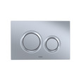 TOTO YT930 Dual Flush Round Push Button Plate for Select DuoFit In-Wall Tank Unit Matte Silver