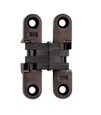 SOSS 204 Series Invisible Hinge 2-3/8" Oil Rubbed Bronze 613 finish, open position showing nylon links, 1 pair