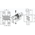 SOSS 205 Invisible Hinge 2-3/8" Metal Door Application, Satin Chrome