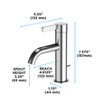 TOTO TLG11301U GF Series 1.2 GPM Single Handle Bathroom Sink Faucet with COMFORT GLIDE Technology and Drain Assembly - TLG11301U