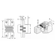 SOSS 212 Series Invisible Hinge 3-3/4" Stainless Steel with 180° Swing