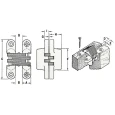 SOSS 220SS Series 5-1/2" Invisible Hinge with 316 Stainless Steel Construction
