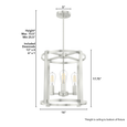 Hunter FAMC51 Astwood 4-Light Chandelier
