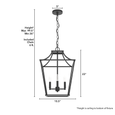Hunter Laurel Ridge 4-Light Lantern Pendant 15 inch