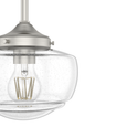 Hunter Saddle Creek Clear Seeded Glass 1-Light Mini-Pendant