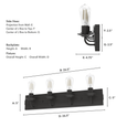 Hunter Perch Point 4-Light Semi-Flush Mount
