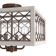 Hunter Chevron 4 Light Semi-Flush Mount HL-FAML232