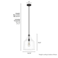 Hunter Dunshire Bell Clear Glass 1 Light 6 Inch Mini Pendant HL-FAML766