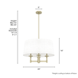 Hunter Briargrove 4 Light Shade Chandelier HL-FAML251