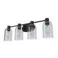 Hunter Lochemeade Clear Seeded Glass 4-Light Vanity