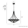 Hunter Perch Point 4 Light Pendant 24 Inch HL-FAML375