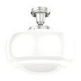 Hunter Saddle Creek Shiny Cased White Glass 1 Light 10 Inch Pendant HL-FAML330