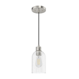 Hunter Lochemeade Clear Seeded Glass 1 Light Mini Pendant HL-FAML160