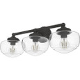 Hunter Lighting Saddle Creek Clear Seeded Glass 3 Light Vanity