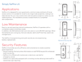 Dormakaba Saffire LX-M installation and dimension guide showing electronic and mechanical key override configurations, door prep dimensions, and application overview for multifamily and commercial properties