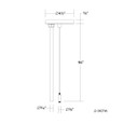 WAC Lighting J2-SKCF96 J Track Feed Canopy with Cable Suspension WAC Lighting J2-SKCF96 J Track Feed Canopy with Cable Suspension