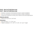 Ives R437 Aluminum Riser for FS438 Dome Stop Carpet Conversion