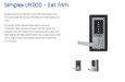 Dormakaba Dormakaba Simplex LRP1020B Exit Trim Lever Lock, Combination and Key Override, Right Hand Reverse, 6/7-Pin SFIC Prep DOR-LP1020