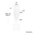 Modern Forms PD-41841S Cascade 41 Light 36" Pendant