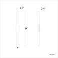 Modern Forms WS-52434 Lanza 1 Light Bathroom Vanity Light