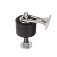 Trimco 1209HO Heavy-duty Floor Stop with Hold-Open arm and adjustable floor mount, satin stainless finish — TRI-1209HO.630