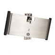Trimco 1069L ADA Pocket Door Pull Passage/Latching Function – angled perspective view showing latch mechanism and mounting hardware, satin stainless steel finish