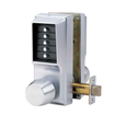 Dormakaba Simplex EE1000 Series Back to Back Mechanical Pushbutton Lock, Cylindrical with Knobs, Entry Egress with 2-3/4" Backset