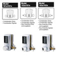 Dormakaba Dormakaba Simplex EE1000 Series Back to Back Mechanical Pushbutton Lock, Cylindrical with Knobs, Entry Egress with 2-3/4" Backset DOR-EE101x/101x
