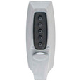 Dormakaba Simplex 7100 Series Auxiliary Pushbutton Lock with Thumbturn – 626 Satin Chrome finish, front view
