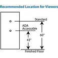 Rockwood 622 UL Listed 190-degree Door Viewer for 1-3/8" to 2-1/8" Doors