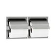 Bobrick B-699 Recessed Double Toilet Tissue Dispenser with Stainless Steel Hood and Bright Polish Finish