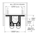 Zero 355A  Semi Mortised Automatic Door Bottom with Neoprene Seal