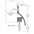Zero International 8198 36" Door Sweep with Nylon Brush and Clear Anodized Aluminum Finish