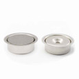 Precision Lock PLS12PRO Concealed Magnetic Catch – silver finish, showing magnet component (left) and mounting cup component (right)
