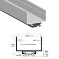 Zero 111 48" Aluminum Door Shoe with Intumescent Seal