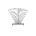 Zero 34 75' Black Pile Brush Seal with Pressure Sensitive Adhesive