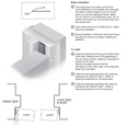 Zero International 119 Bronze Spring Cushion Adhesive Gasketing installation instructions diagram showing PSA placement on door frame hinge side lock side and head