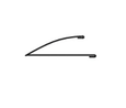 Zero International 119 Bronze Spring Cushion Adhesive Gasketing cross-section profile diagram showing seal shape